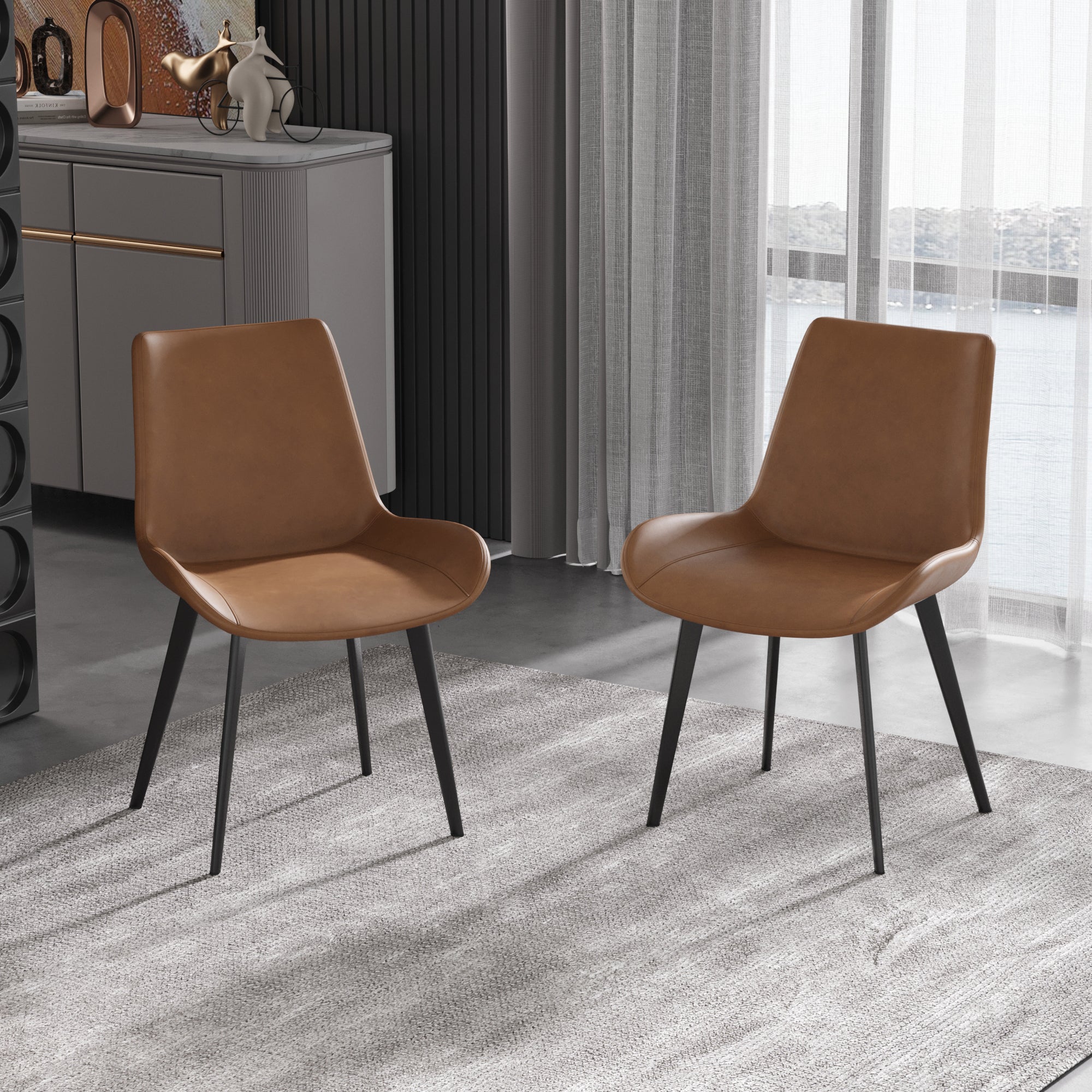 Norell Braune Stühle im 2er-Set