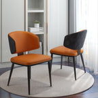 Brenzo Grau Orange Stühle im 2er-Set