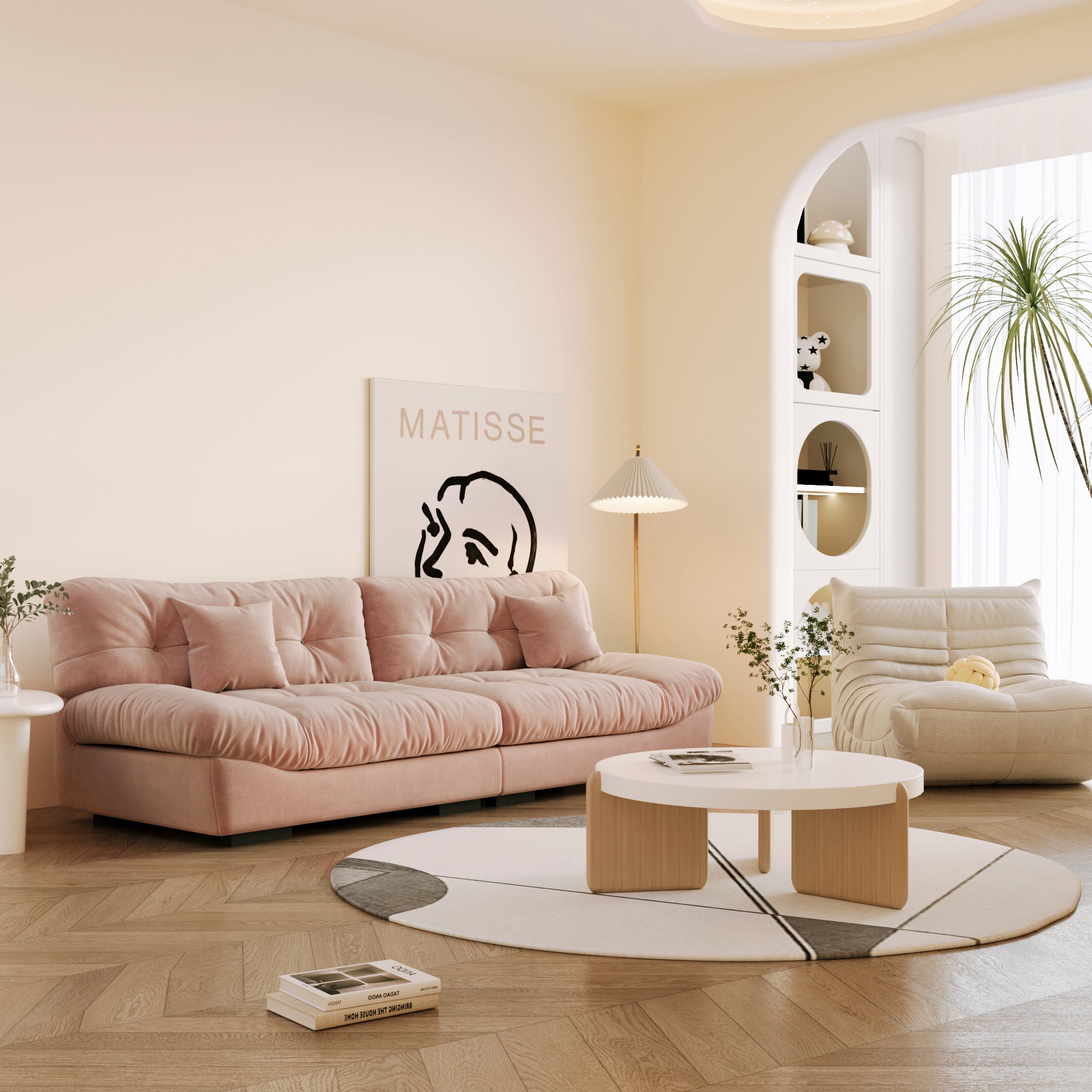 Sofa Milano Grande Rosa