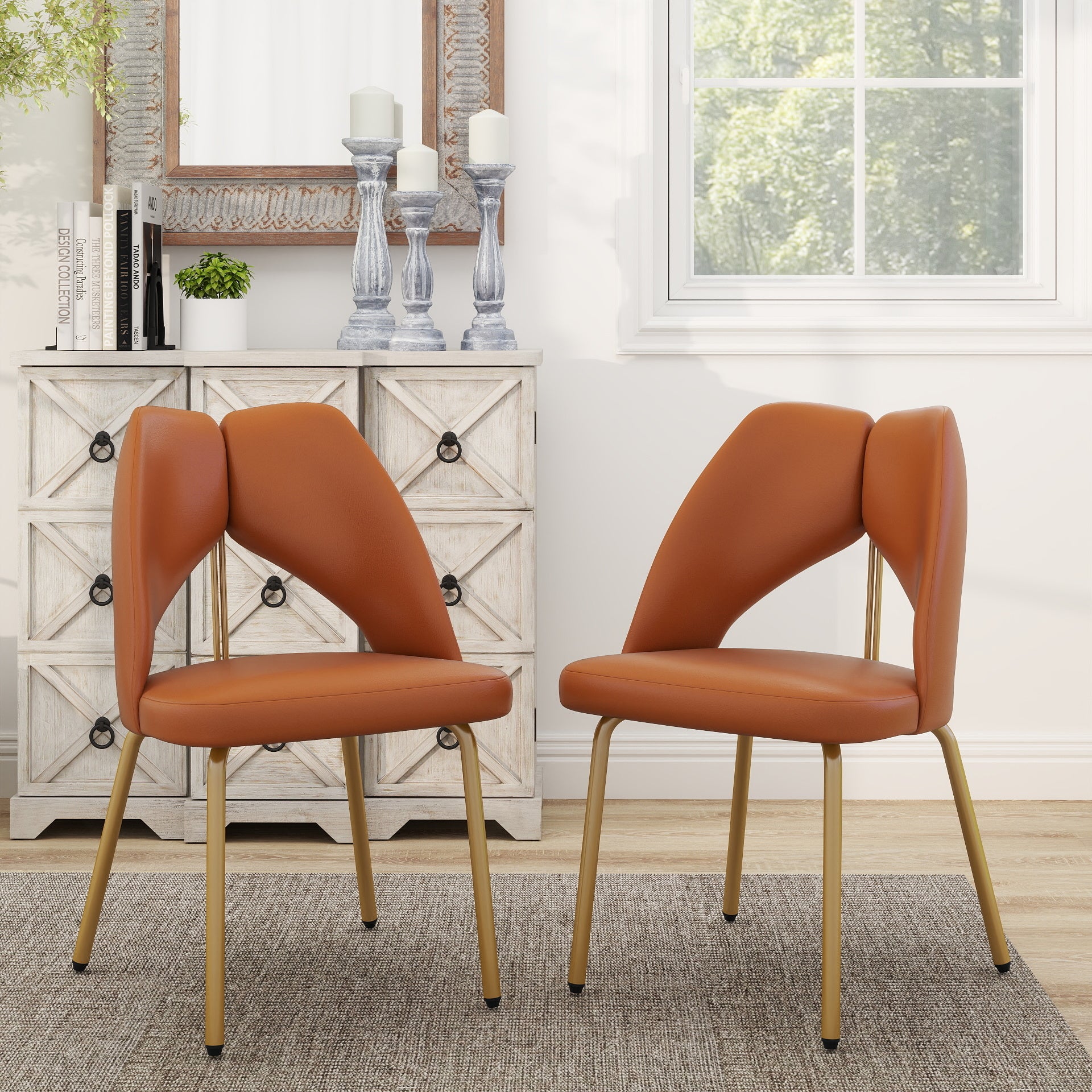 Delano Orange Stühle im 2er-Set