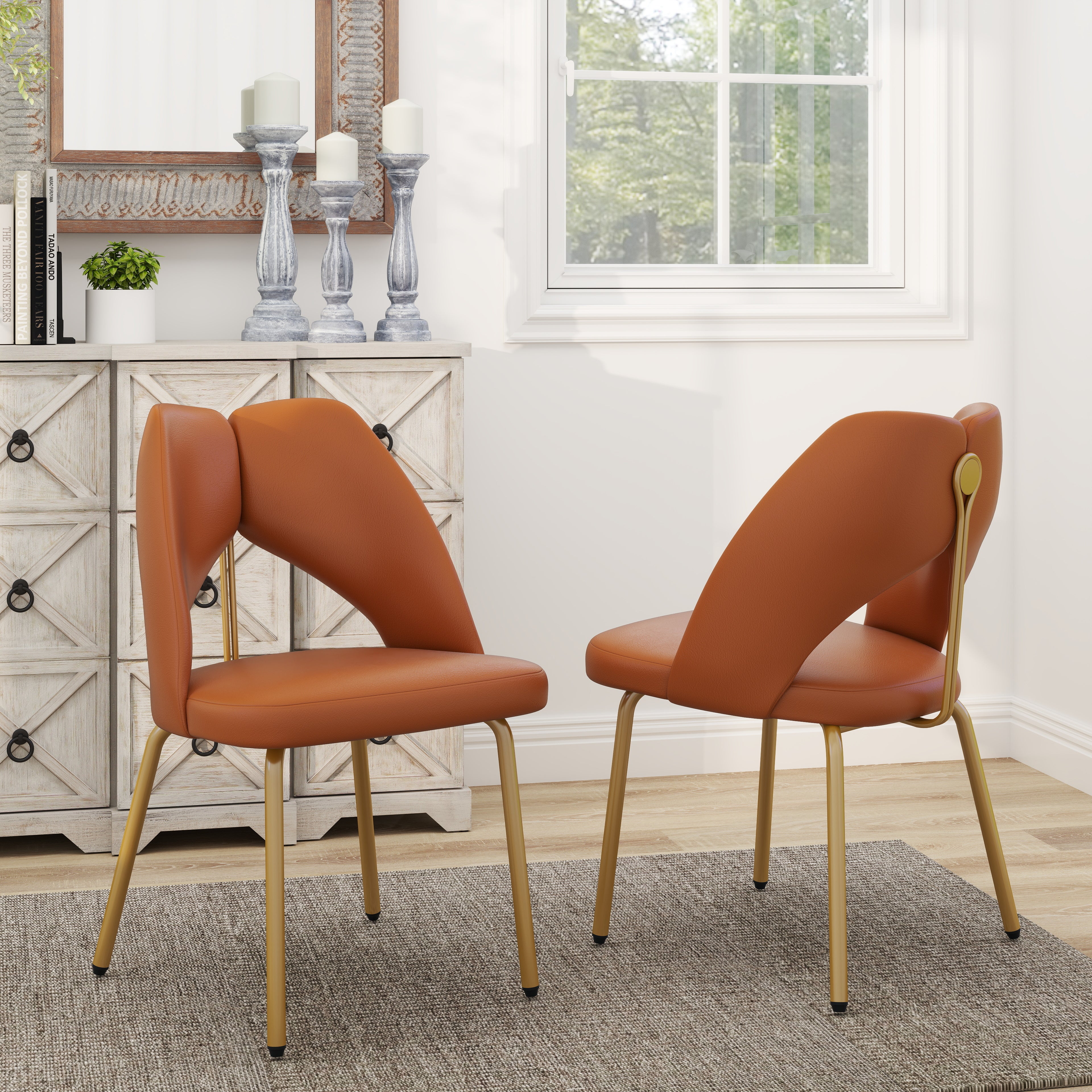 Delano Orange Stühle im 2er-Set