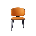 Brenzo Grau Orange Stühle im 2er-Set