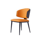 Brenzo Grau Orange Stühle im 2er-Set