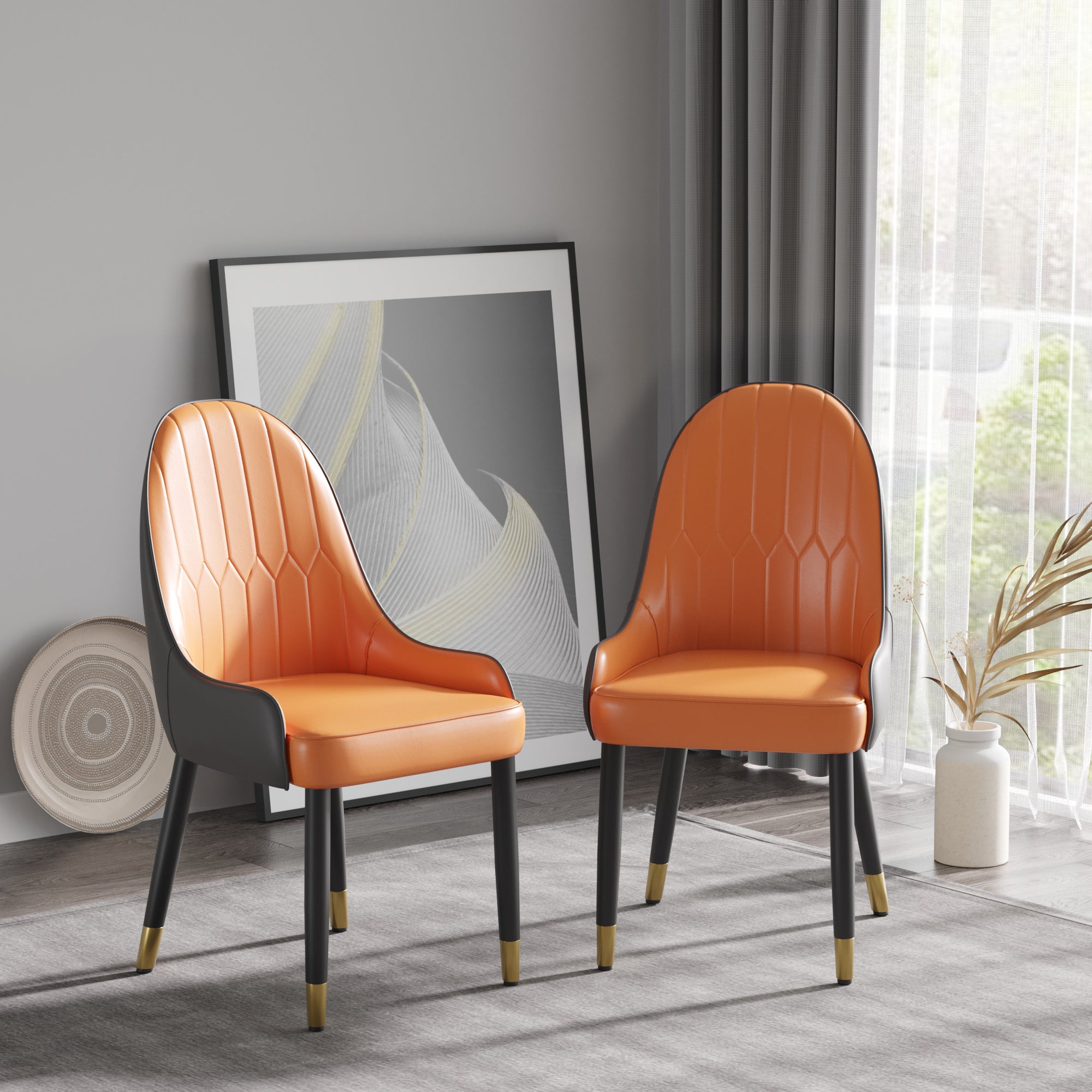 Levanto Orange Stühle im 2er-Set